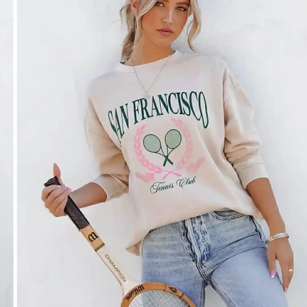 San Francisco Tennis sweatshirt retro new size medium